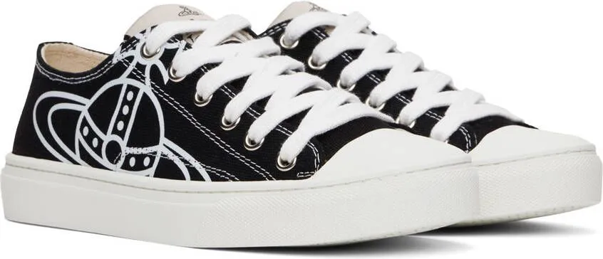 Vivienne Westwood Black Plimsoll 2.0 Low Top Sneakers