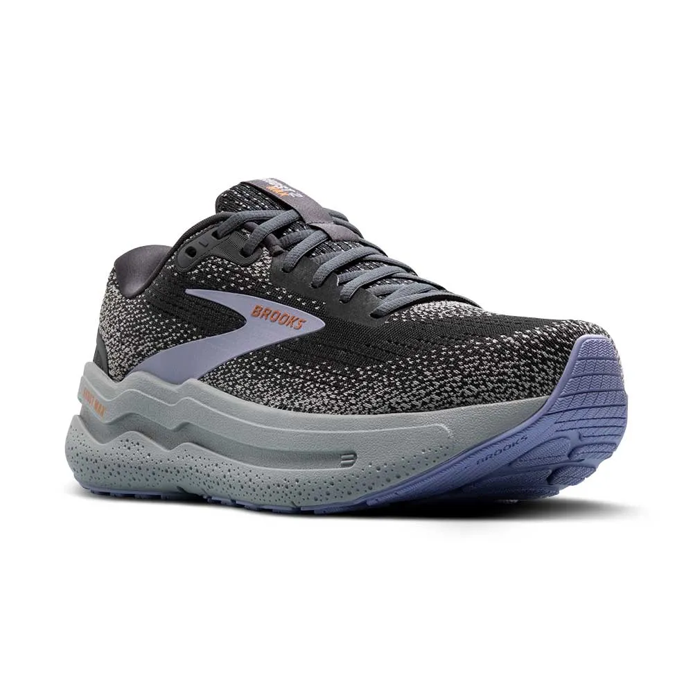 Women's Ghost Max 2 Running Shoe - Ebony/Sweet Lavender/Alloy - Wide (D)