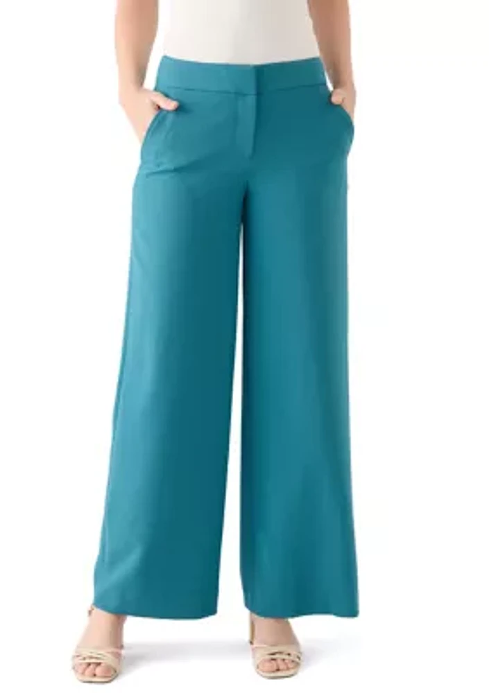 Women's Crepe Wide Leg Pants