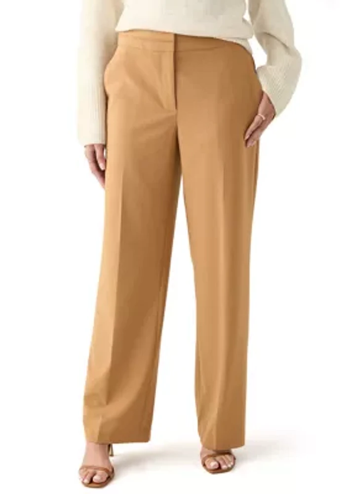 Women's Seamed High Waisted Wide Leg Pants