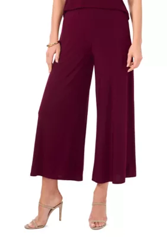 Women's Solid Wide Leg Pants