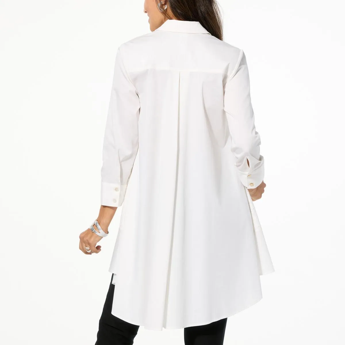      WynneCollection Eyelet Combo Drama Tunic     