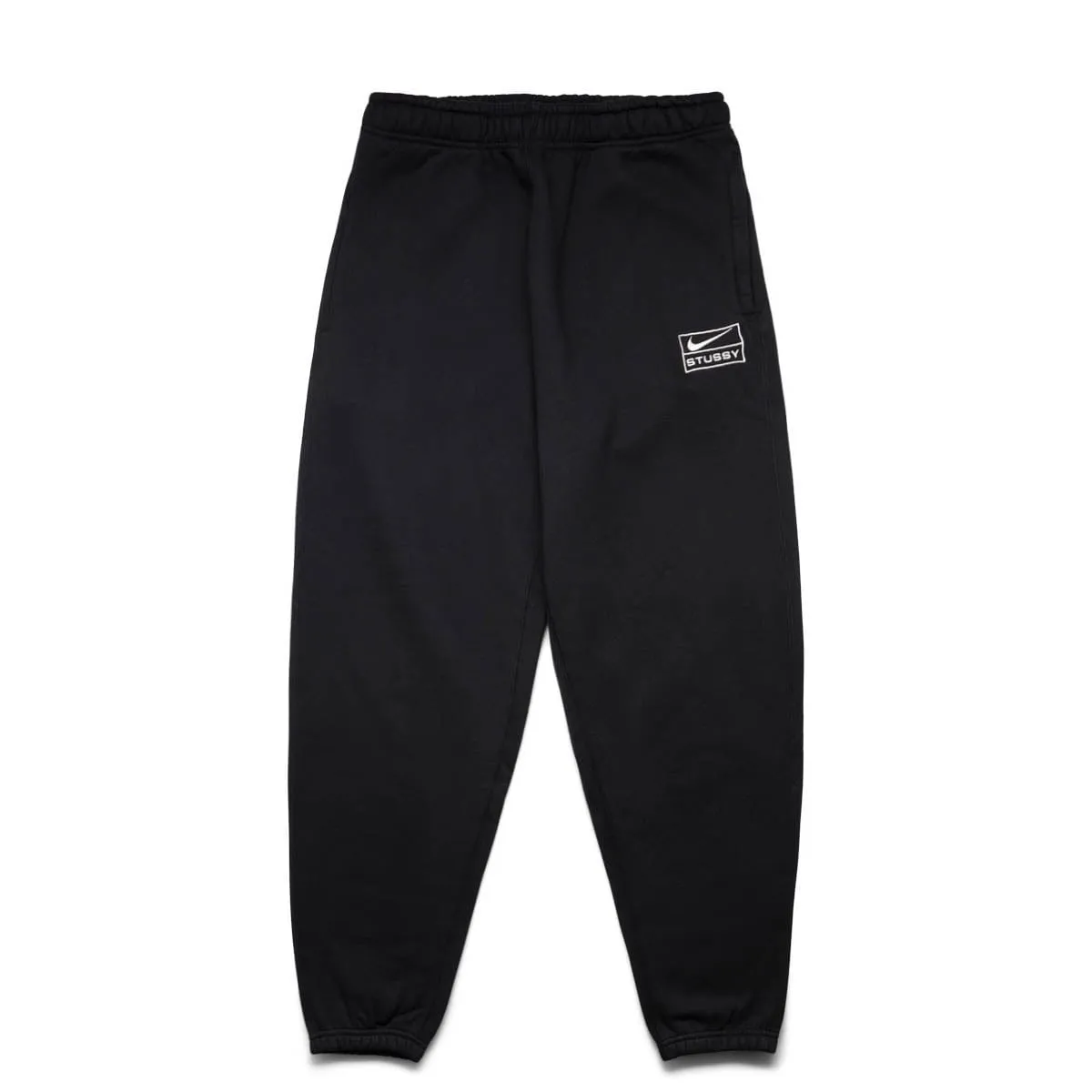 X STUSSY STONEWASHED BLACK TRACKSUIT BOTTOMS [DN4030-010] | Bodega