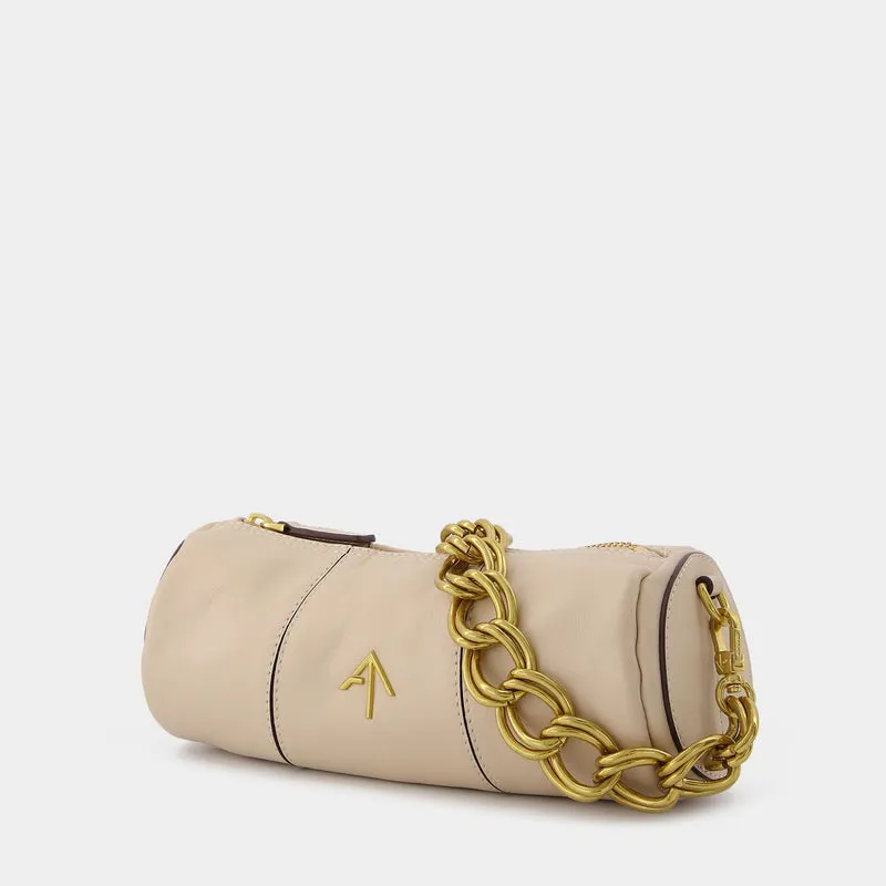 Xx Mini Cylinder Hobo Bag - Manu Atelier - Ivory - Leather