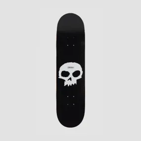 Zero Single Skull Skateboard Deck Black/White - 8"