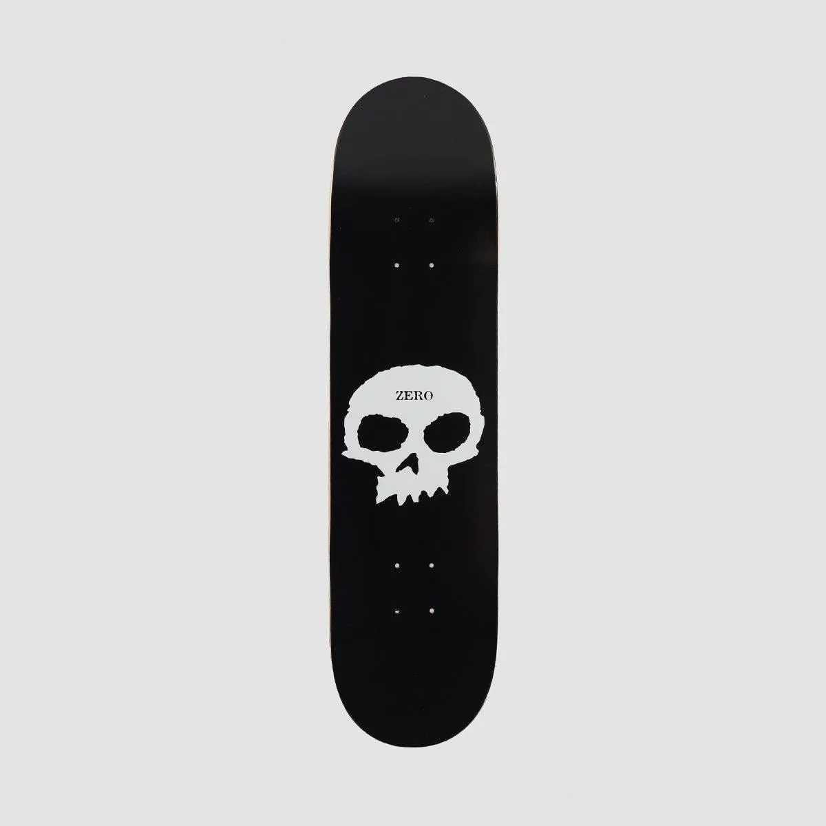 Zero Single Skull Skateboard Deck Black/White - 8"