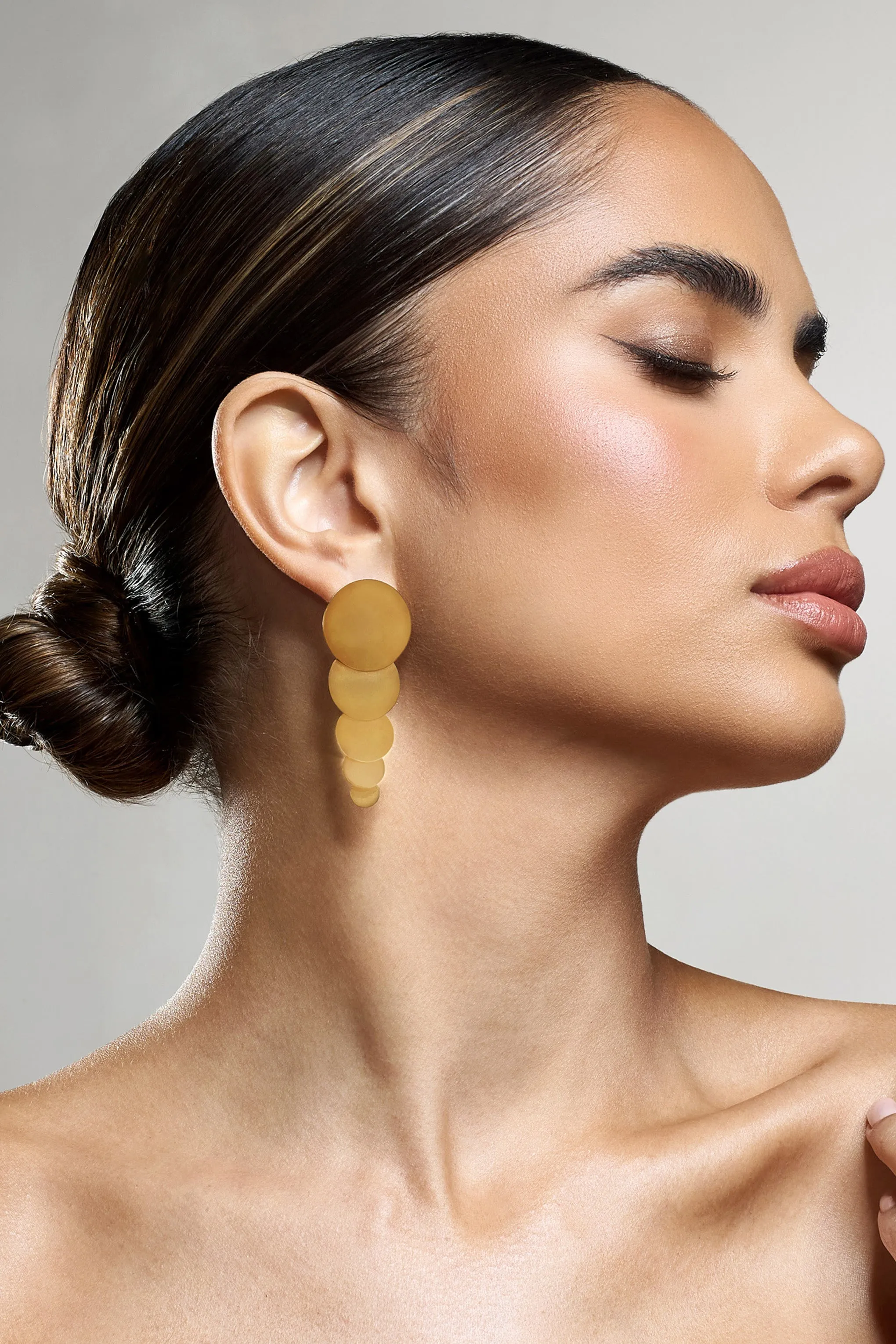 Zyla | Gold Layered Disc Earrings